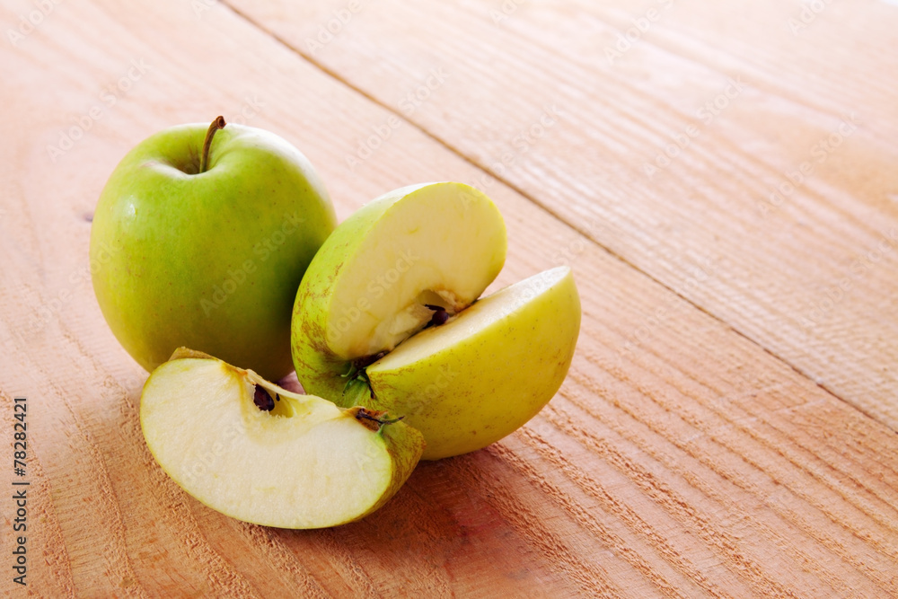 Fresh green apples isolated. Fresh green apples isolated.