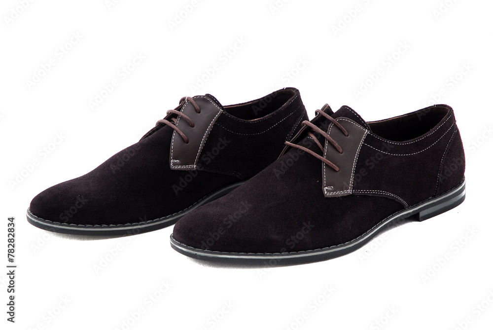 Black patent leather men shoes against white background. Male Black patent leather men shoes against white background. Male