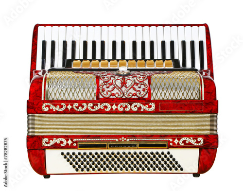 accordion on a white background