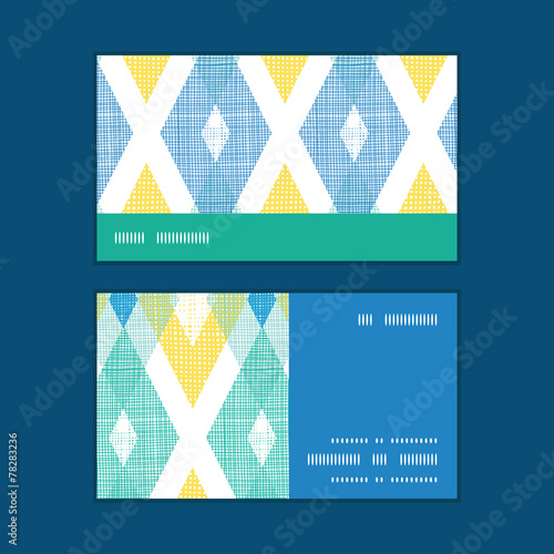 Vector colorful fabric ikat diamond horizontal stripe frame