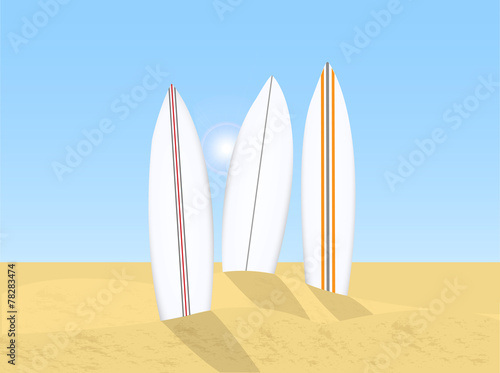 Surfboards and Sand