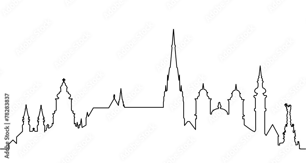 Fototapeta premium Linz skyline