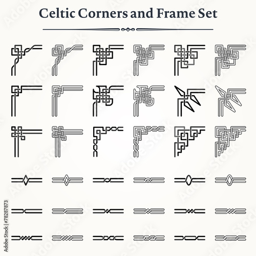 Set of Celtic Corners and Frames photo