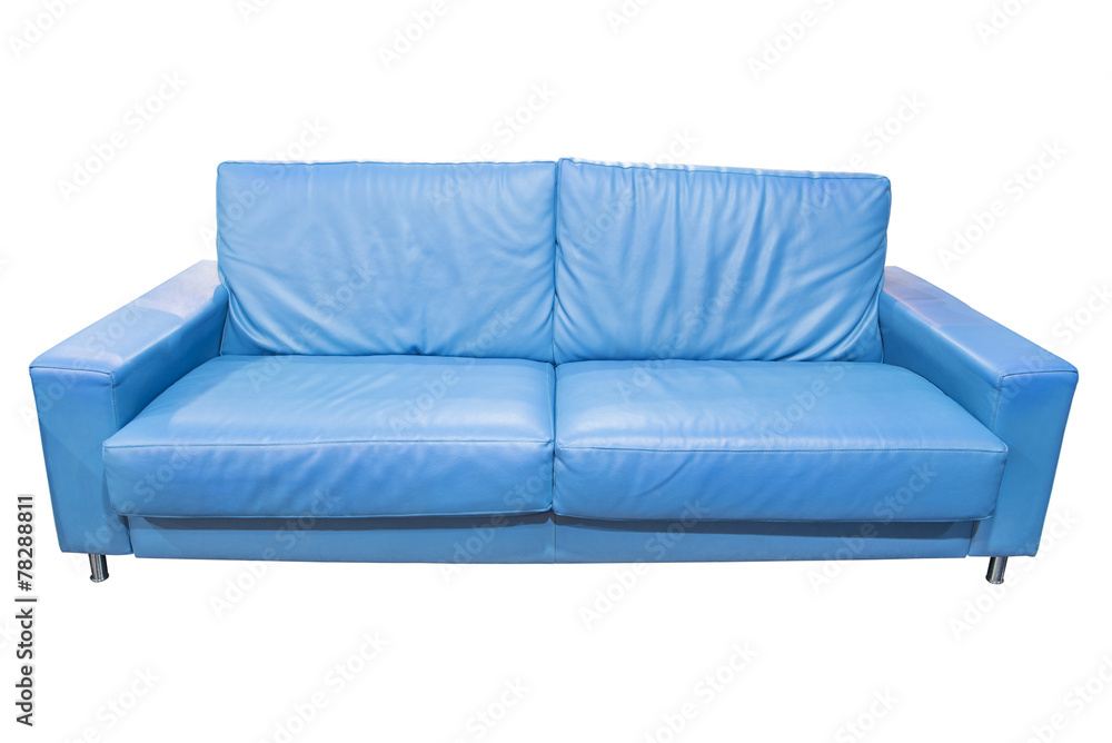 Fototapeta premium leather sofa isolated on a white background