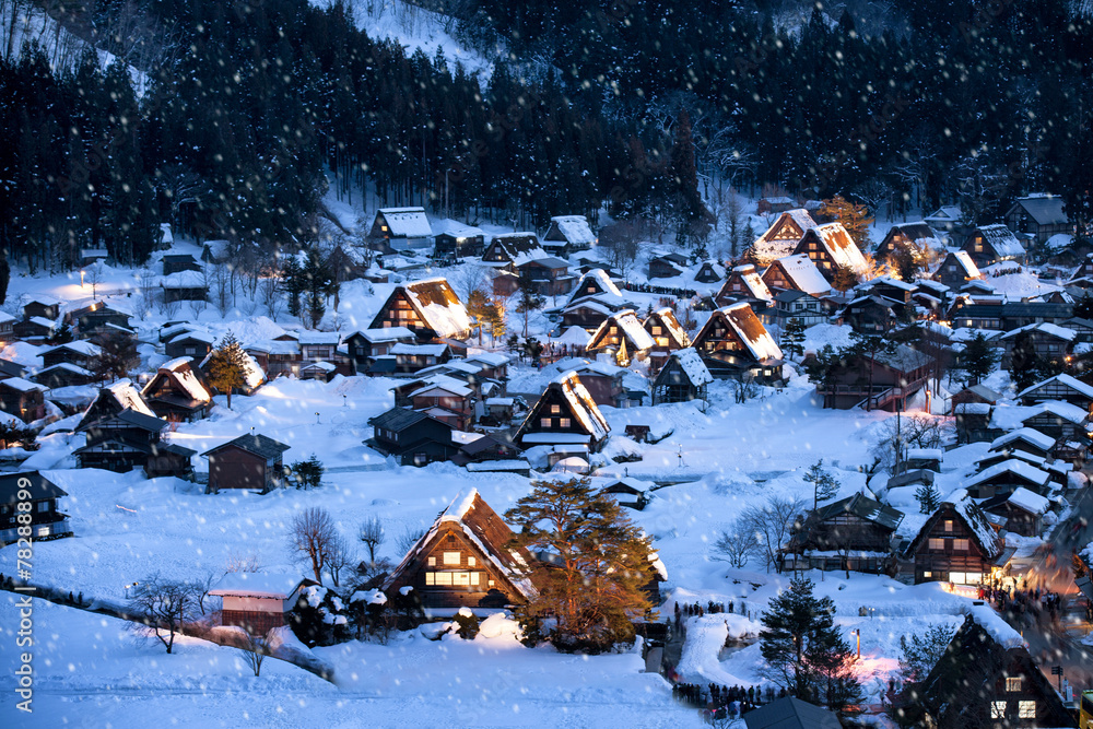 Naklejka premium Shirakawago im Winter