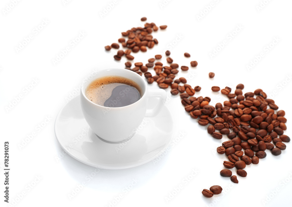 Cup of coffee isolated on white Cup of coffee isolated on white