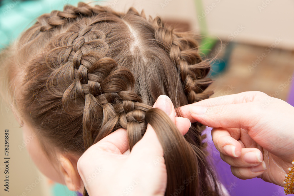 Naklejka premium weird hairstyles plait