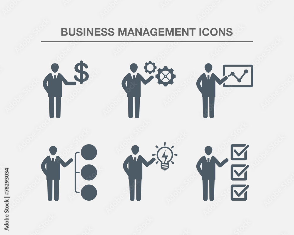 Business Management Icons 2 (Black white Version) Business Management Icons 2 (Black white Version)
