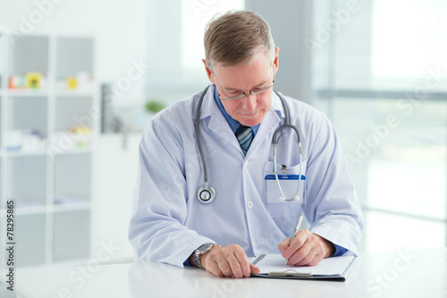 Male doctor at work