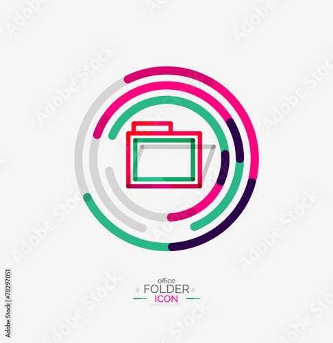 Folder logo, stamp. Accounting binder
