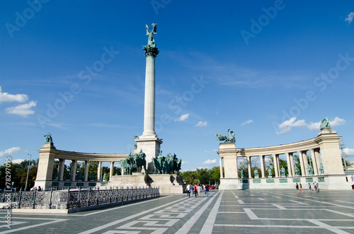 Budapest, Hungary - August 25th 2014: Heroes Square (Hosok tere) © Sarka