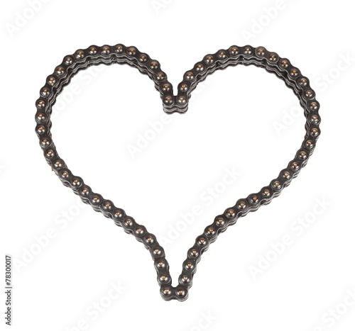 Foto Roller chain with for motorcycle in the form of heart
