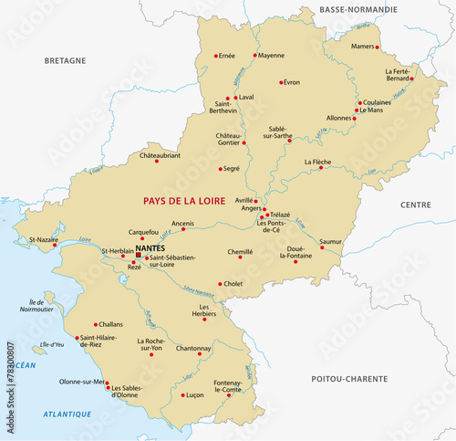 pays de la Loire map