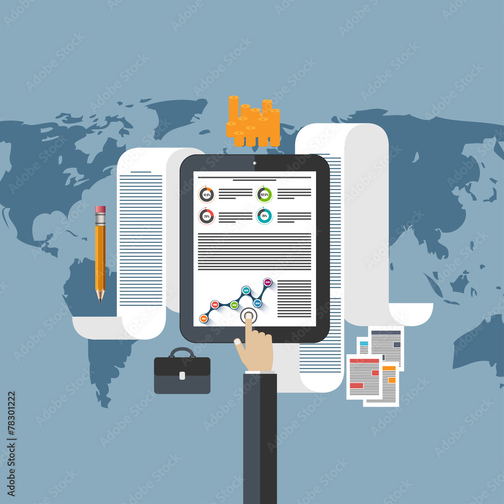 Flat design concepts for strategic planning Flat design concepts for strategic planning