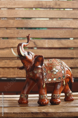 elephant made of wood