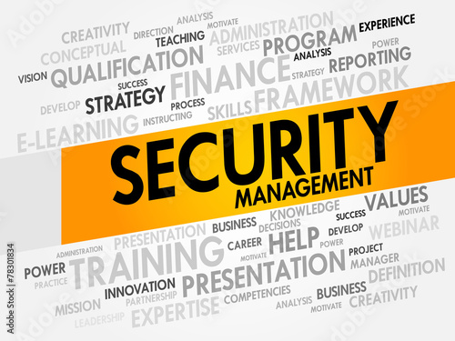 Security Management word cloud, business concept