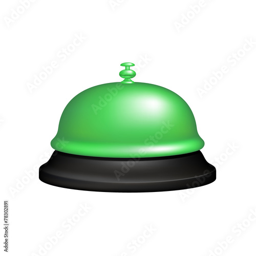 Service bell in black and green design