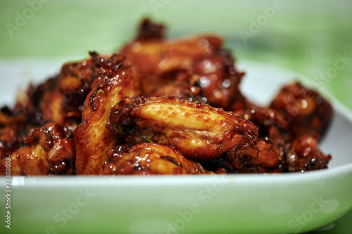 Caramelized asian chicken wings