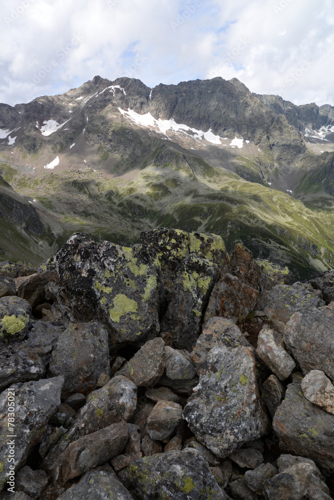 Blick vom Egesnegrat, Stubaier Alpen