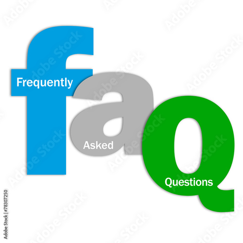 "FAQ" Letter Collage (frequently asked questions answers faqs)