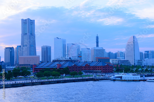 Skyscrapers at Minatomirai, Yokohama at dusk