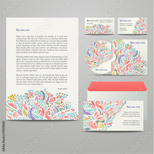 colored floral pattern