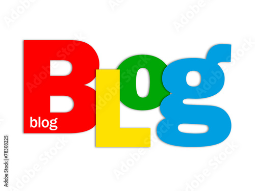 "BLOG" Letter Collage (social media news website web internet)
