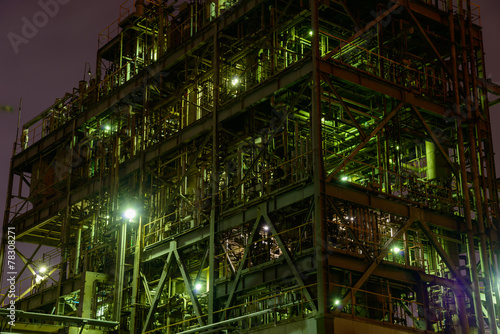 Night view of Factories in Kawasaki, Kanagawa, Japan