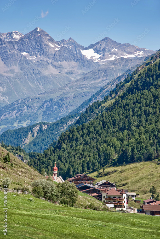 Village of Vent in Otztal, Tyrol, Austria