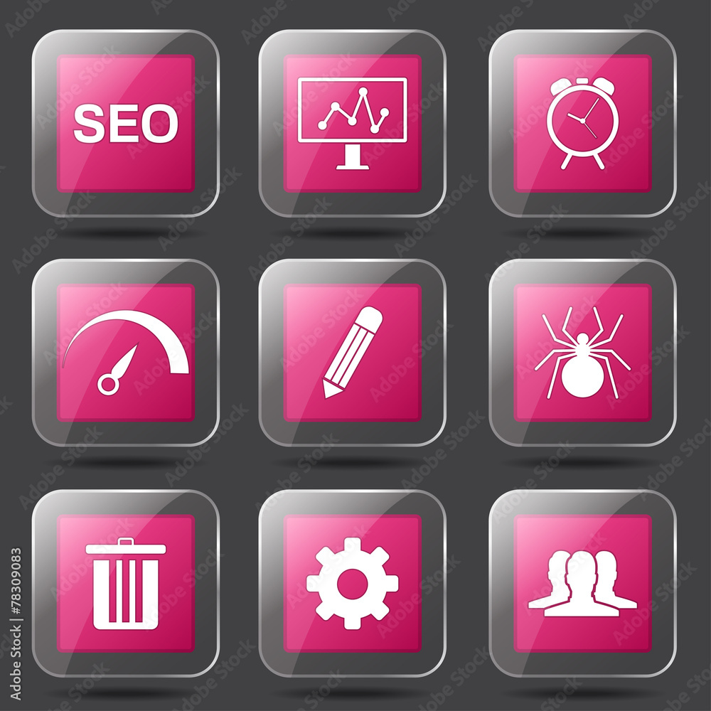 SEO Internet Sign Square Vector Pink Icon Design Set 8 SEO Internet Sign Square Vector Pink Icon Design Set 8