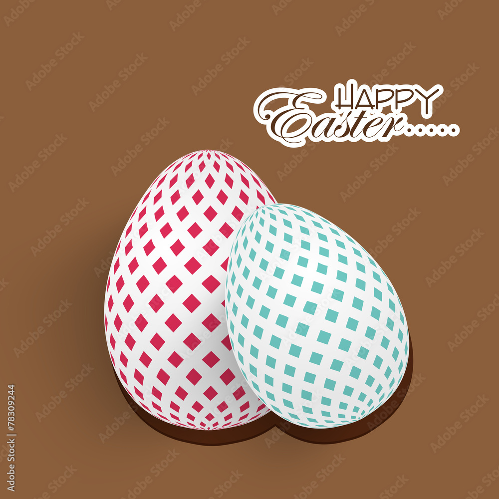 Creative painted eggs for Happy Easter celebration.
