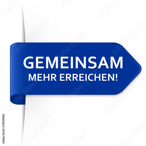 Langer azurblauer Sticker Pfeil – Gemeinsam mehr erreichen!