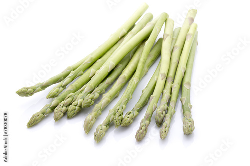 Asparagus isolated on the white background.