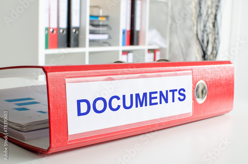 Documents wording on a binder