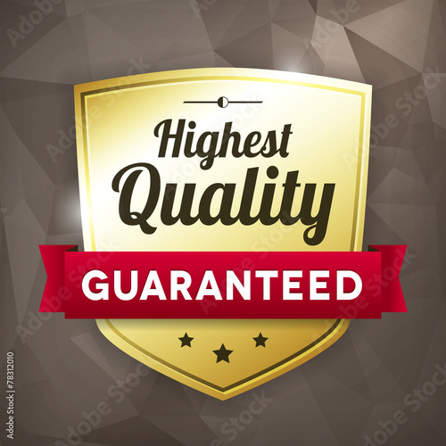 highest quality business gold label
