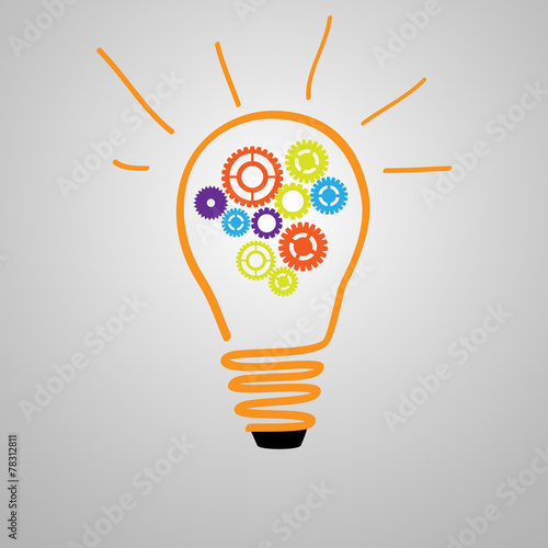 drawn with a marker light with gears