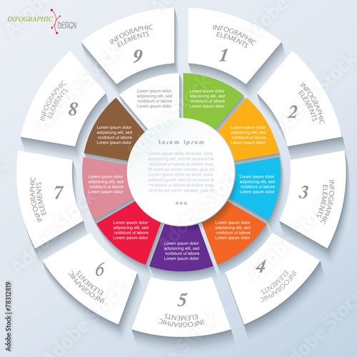 Modern template for business project or presentation with circle