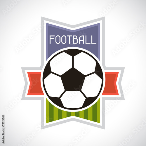 Sports illustration soccer football badge.