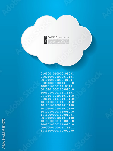 Streaming data - cloud illustration