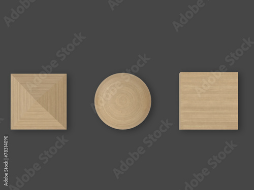 wooden geometric shape
