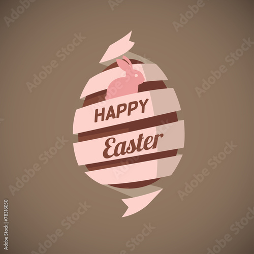 Spiral ribbon Easter egg