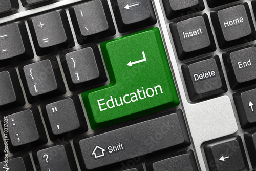 Conceptual keyboard - Education (green key)