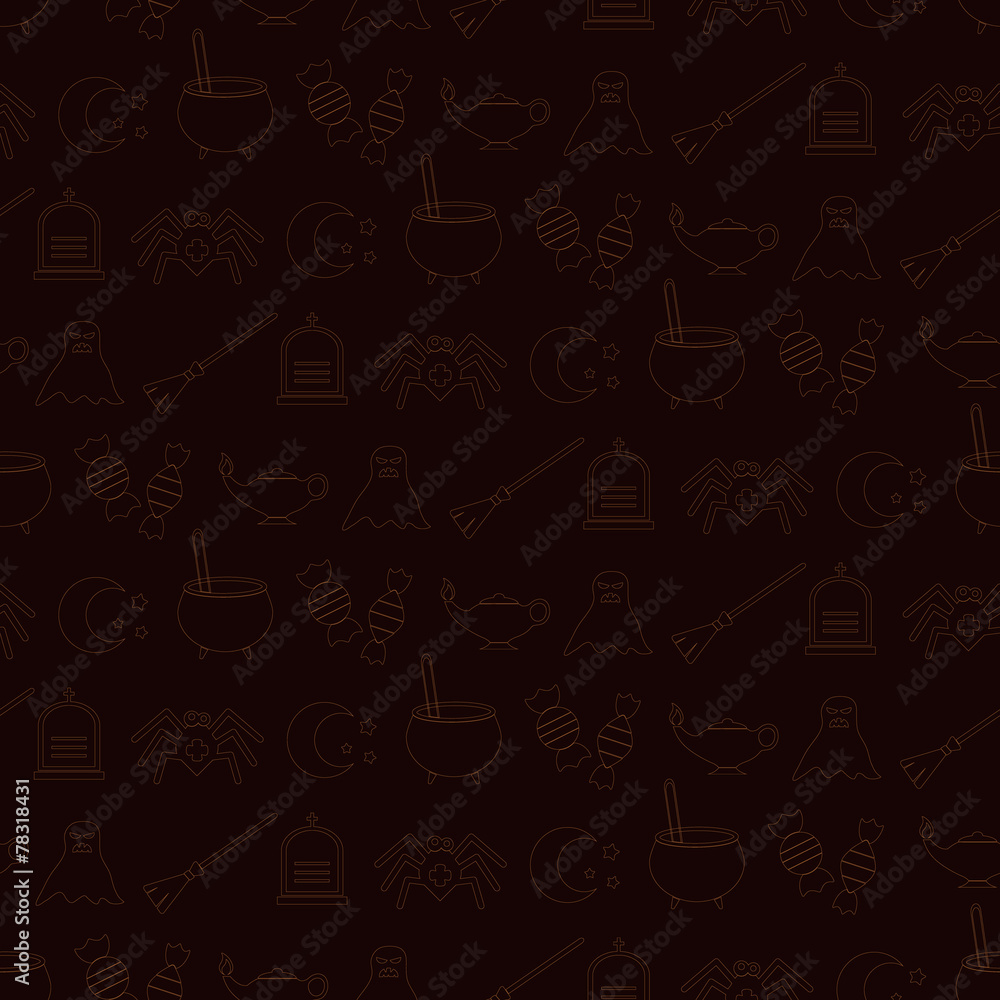 seamless background with symbols of Halloween seamless background with symbols of Halloween
