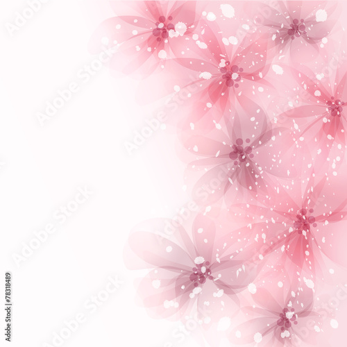 Fototapeta Naklejka Na Ścianę i Meble -  vector background with flowers