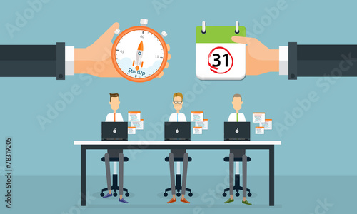 business people startup to business on working time