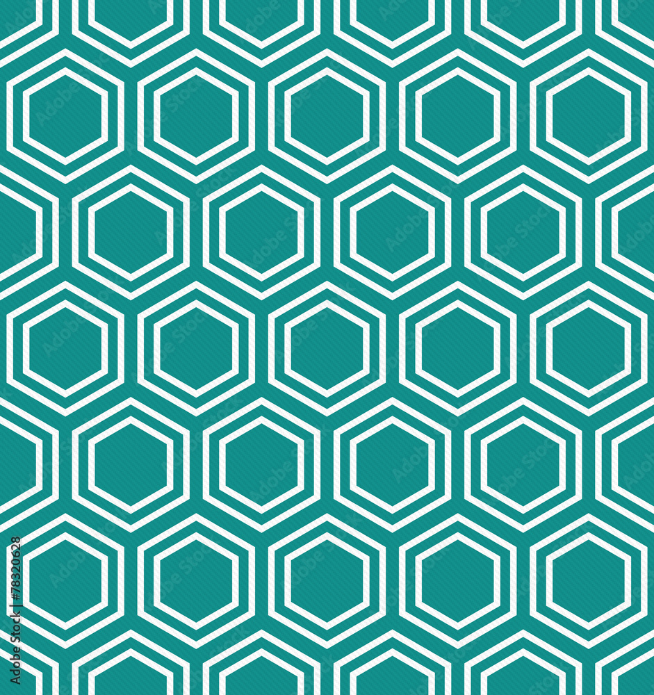 Teal and White Hexagon Tiles Pattern Repeat Background Teal and White Hexagon Tiles Pattern Repeat Background