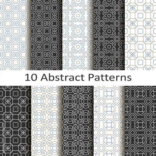 set of ten abstract patterns