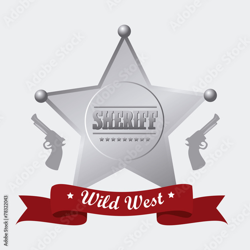 Western design, vector illustration.