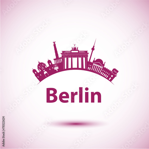 Vector silhouette of Berlin.
