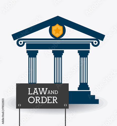 Law design, vector illustration.